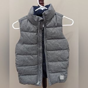 Gap Boys Grey Flannel Puffer Vest